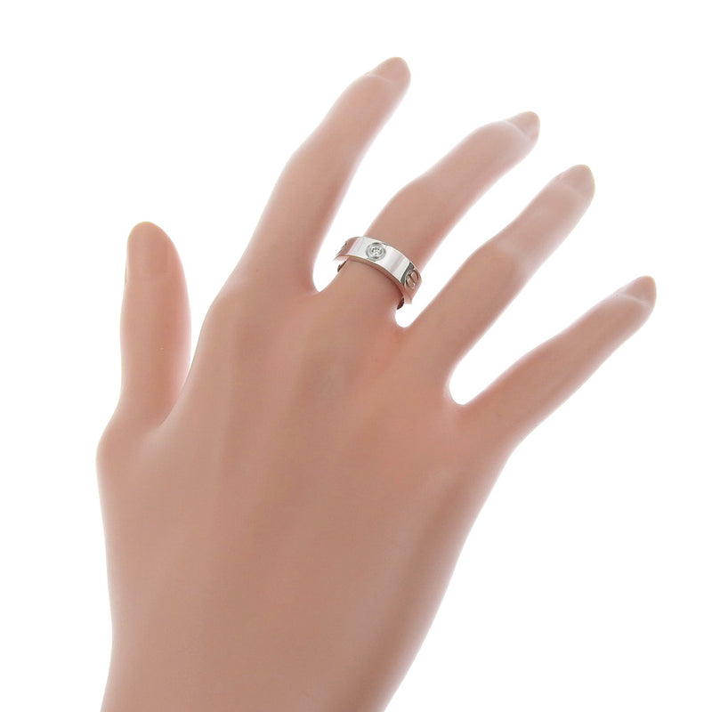 【CARTIER】カルティエ
 ラブリング 9号 リング・指輪
 ハーフダイヤ K18ホワイトゴールド×ダイヤモンド 約8.1g Love Ring レディースAランク