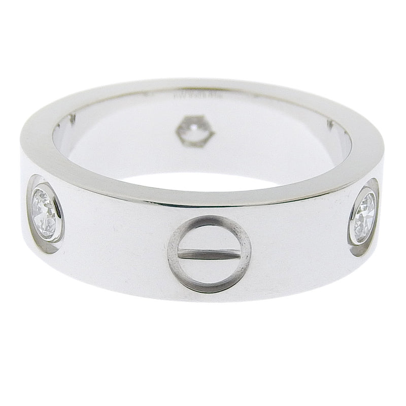 [Cartier] Cartier Love Ring No. 9 Ring / Ring Half Diamond K18 White Gol