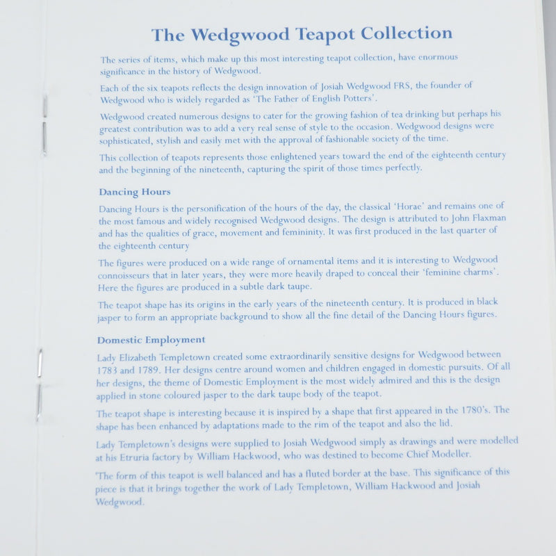 [Wedgwood] Wedgewood Tea Pot Collection 테이블웨어 6 조각 Teapot Collection_S Rank