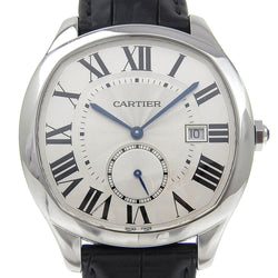 [Cartier]卡地亚驱动Ducartier手表WSNM0004不锈钢X鳄鱼自动风小第二银拨号驱动器DE Cartier男士