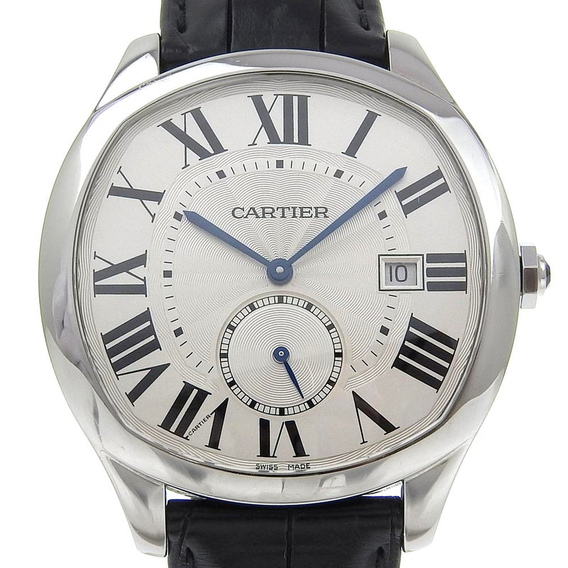 【CARTIER】カルティエ
 ドライブドゥカルティエ 腕時計
 WSNM0004 ステンレススチール×クロコダイル 自動巻き スモールセコンド シルバー文字盤 Drive de Cartier メンズ