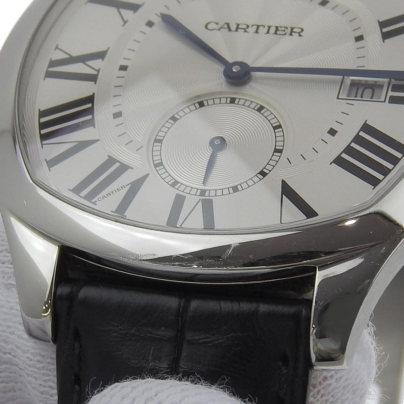 【CARTIER】カルティエ
 ドライブドゥカルティエ 腕時計
 WSNM0004 ステンレススチール×クロコダイル 自動巻き スモールセコンド シルバー文字盤 Drive de Cartier メンズ