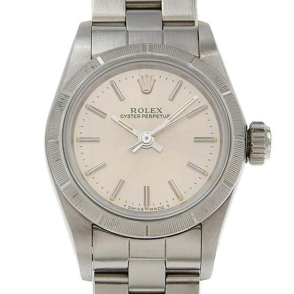 [Rolex] rolex 
 Reloj de papetur de ostras 
 Cal.2130 67230 Automático de acero inoxidable Oyster Silver Oyster Damas perpetuas