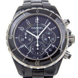 [CHANEL] Chanel J12 Watch H0940 Ceramic ×Stainless Steel Mechanical Automatic Chronograph Black Dial J12 Men's A-Rank