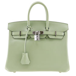 [HERMES] Hermes Birkin 25 Handbag Voice Iift Cricket Green Y engraved Hand Rock Birkin 25 Ladies A Rank