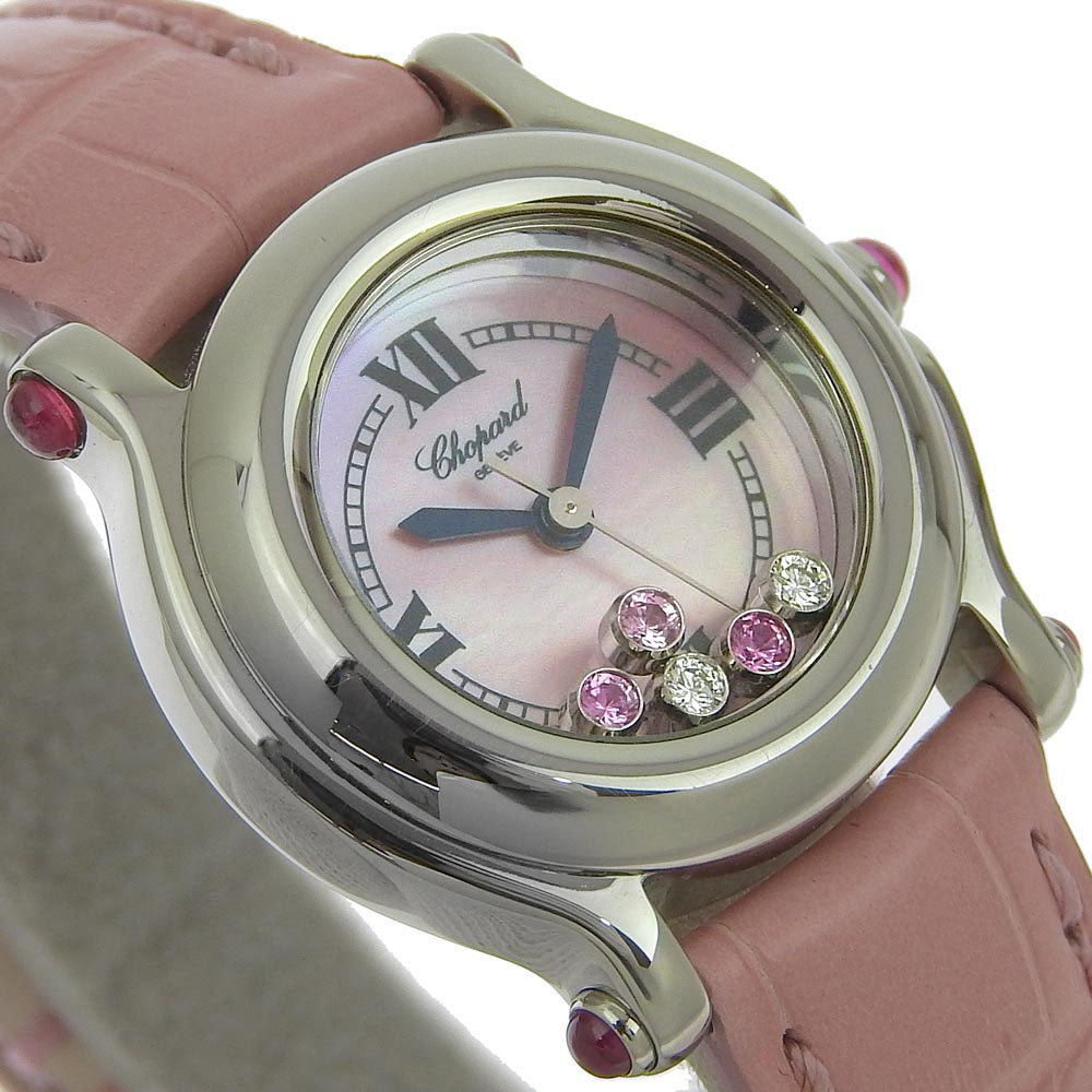 【中古品】Chopard スクエアフェイス 時計 ピンク 時計 ショパール｜WATCHNIAN公式通販