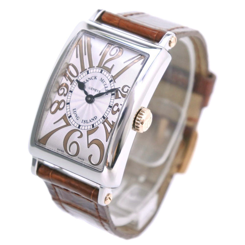 [Franck Muller] Frank Muller Long Island Relief观看902QZ不锈钢X鳄鱼X K18PG石英Quartz Silver Diar Long Island Relief Long Island Ladies A-Rank