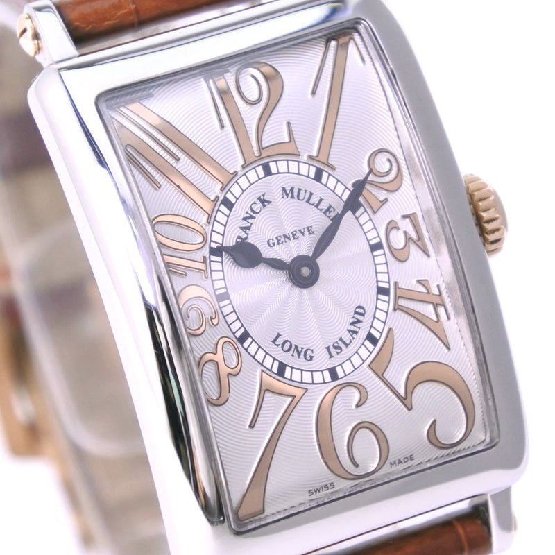 [Franck Muller] Frank Muller Long Island Relief观看902QZ不锈钢X鳄鱼X K18PG石英Quartz Silver Diar Long Island Relief Long Island Ladies A-Rank