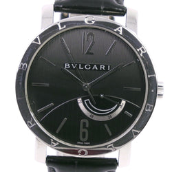 [BVLGARI] Bulgari Bvlgari Bvlgari Watch BB41SL Stainless Steel× Crocodile Hand Winding Power Reserve Black Dial BVLGARI BVLGARI Men's A-Rank