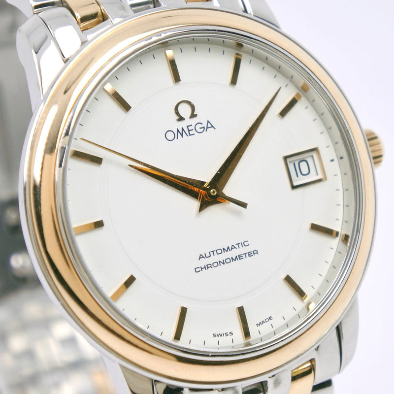 [OMEGA] Omega Prestige Watch Cal.1120 168.1050 Stainless Steel Gold Mechanical Automatic White dial Prestige Men's A-Rank