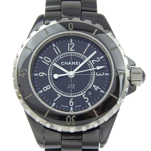 【CHANEL】シャネル
 J12 腕時計
 H0682 セラミック クオーツ アナログ表示 黒文字盤 J12 レディースAランク