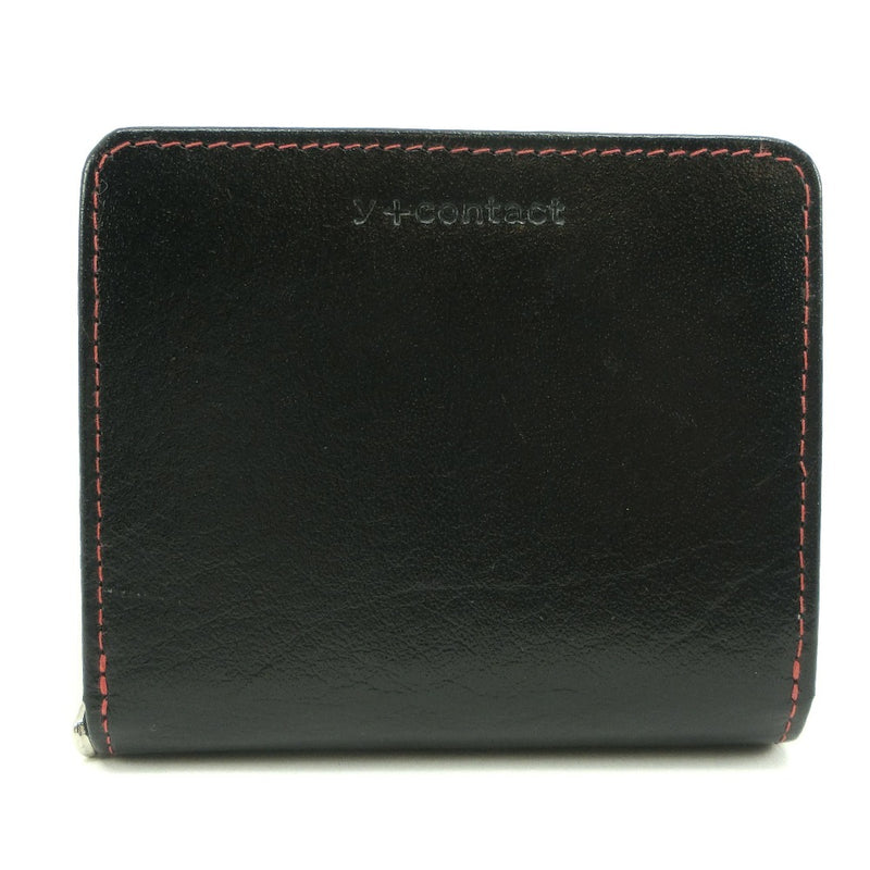 Bi-Fold Wallet Leather Black Snap Button Men's Rank A