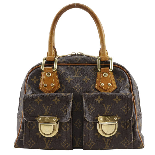 [Louis Vuitton]LOUIS VUITTON
 Bolso de PM de Manhattan 
 M40026 Monogram Canvas Brown Th0086 Handbag estampado A5 Doble Zipper Manhattan PM Women's B-Rank