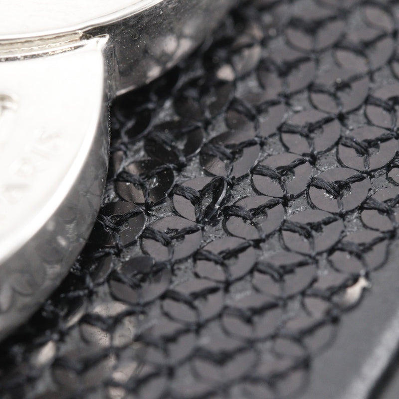 [Celine] Celine Mini Triomphe Shoulder Shoulder Clutch Cooluts X SequIns Black Crossbody Shoulse Botón de aptueño de 2 vías