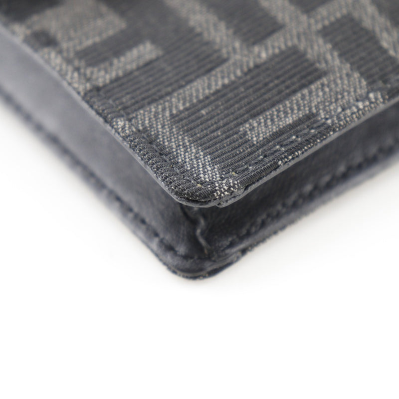 [Fendi] Fendi Marspio Baguette Baguette Shoulder Clutch 3way Clutch 7M0295 Canvas de nylon x Cossbody de cuero Crossbody Black Magnet Tipo Marsupio Baguette Men's Rank A