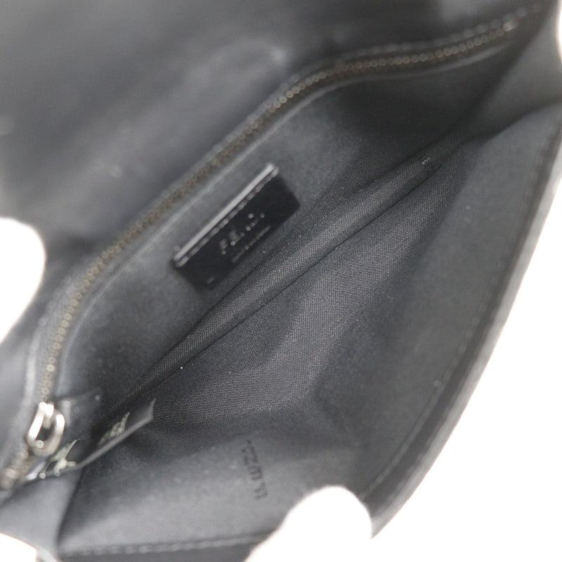 [Fendi] Fendi Marspio Baguette Baguette Shoulder Clutch 3way Clutch 7M0295 Canvas de nylon x Cossbody de cuero Crossbody Black Magnet Tipo Marsupio Baguette Men's Rank A