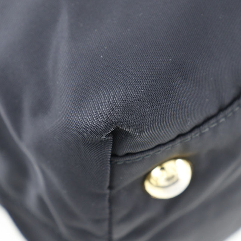 [프라다] 프라다 
 토트 백 
 나일론 X 에나멜 검은 어깨 A5 오픈 여성