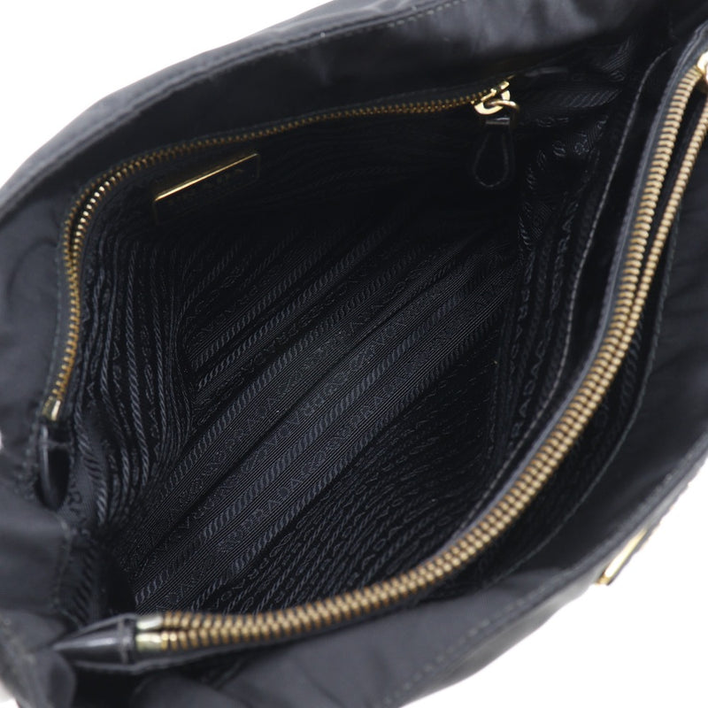[PRADA] Prada 
 tote bag 
 Nylon x Enamel Black Shoulder A5 Open Ladies