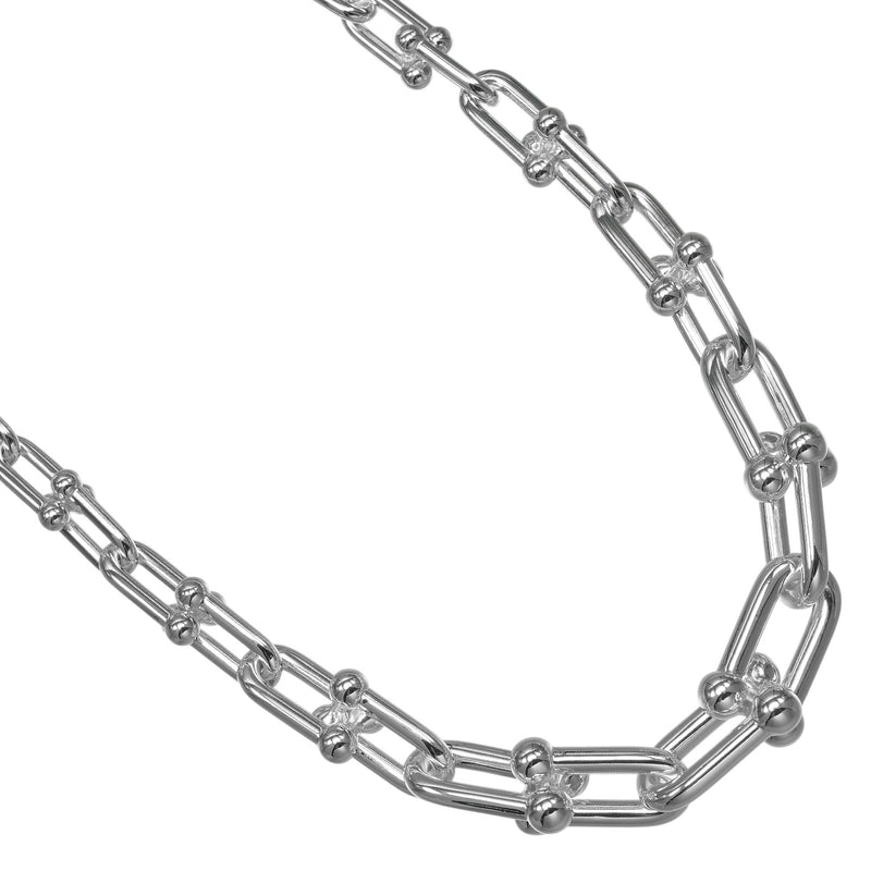【TIFFANY&Co.】TIFFANY&Co. 하드웨어 그라 지에이 티드 링크 목걸이