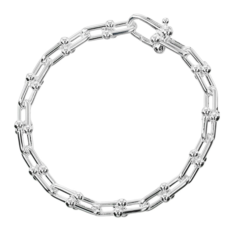 [Tiffany & co.]TIFFANY&Co.
 Hardware pequeño enlace Bracelet
 Longitud 17 cm de plata 925 aproximadamente 16.7 g de hardware pequeño enlace pequeño damas un rango