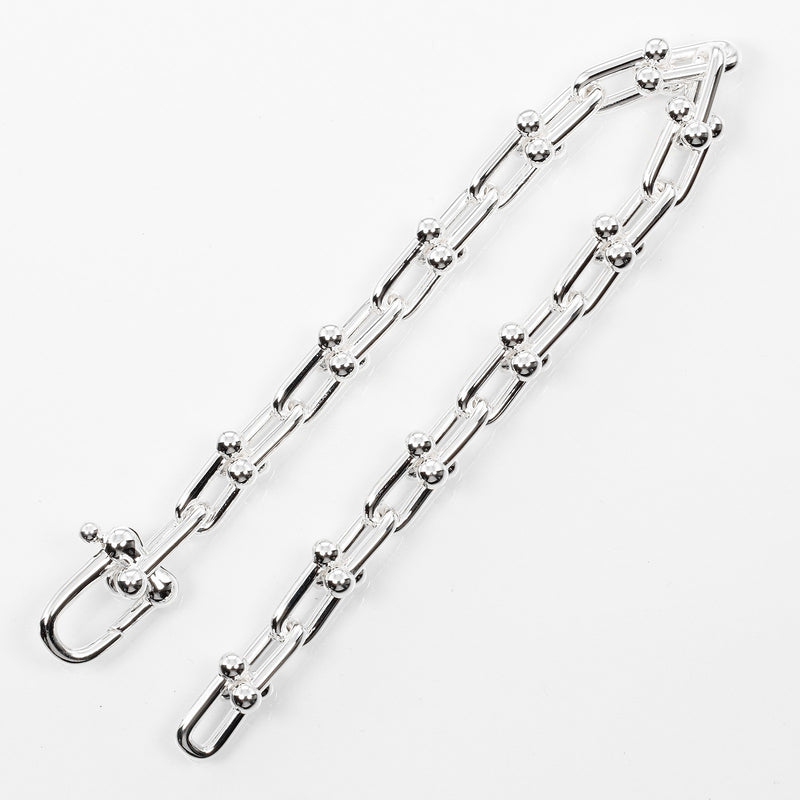 [Tiffany & co.]TIFFANY&Co.
 Hardware pequeño enlace Bracelet
 Longitud 17 cm Silver 925 aproximadamente 16.3g Hardware Pequeño enlace Damas A Rank