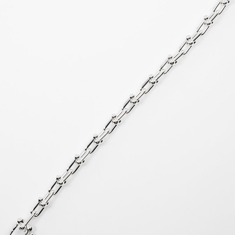 【TIFFANY&Co.】ティファニー
 ハードウェア スモールリンク ブレスレット
 腕周り15cm シルバー925 約16.3g hardware small link レディースAランク