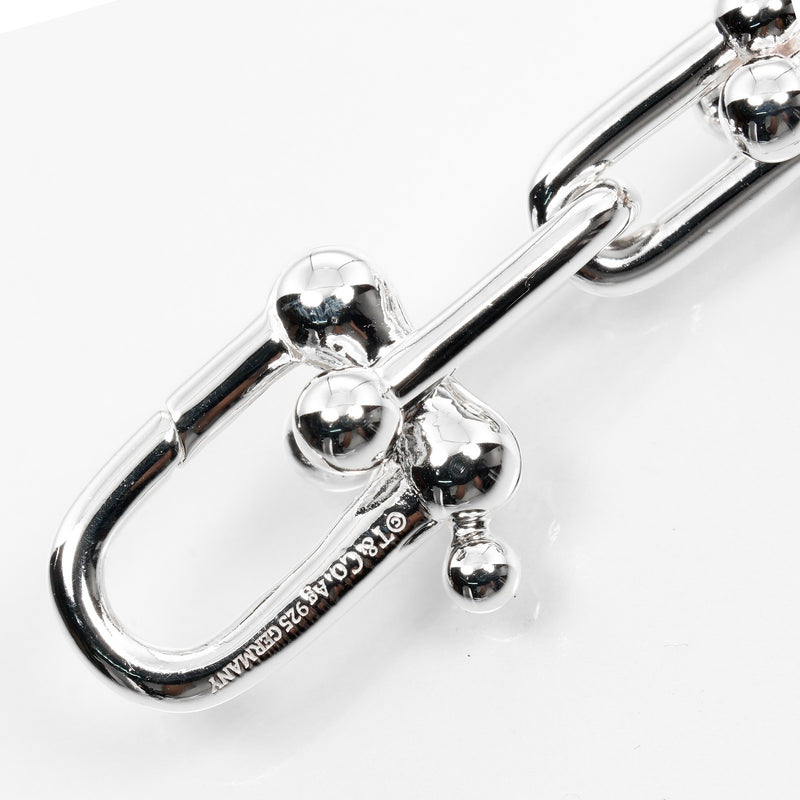 【TIFFANY&Co.】ティファニー
 ハードウェア スモールリンク ブレスレット
 腕周り15cm シルバー925 約16.7g hardware small link レディースAランク