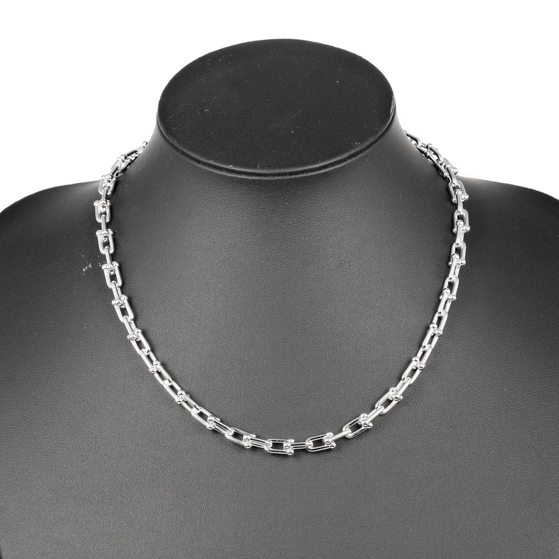 [Tiffany & co.]TIFFANY&Co.
 Collar de enlace pequeño de hardware 
 Silver 925 aproximadamente 43.2g hardware pequeño enlace pequeño damas un rango