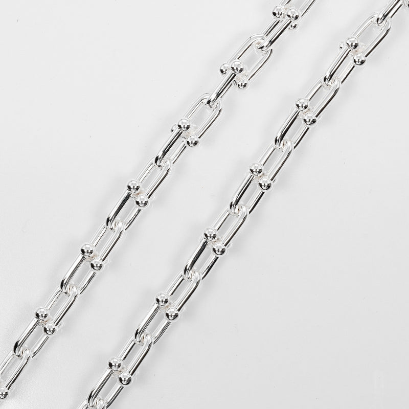 [Tiffany & co.]TIFFANY&Co.
 Collar de enlace pequeño de hardware 
 Silver 925 aproximadamente 43.2g hardware pequeño enlace pequeño damas un rango