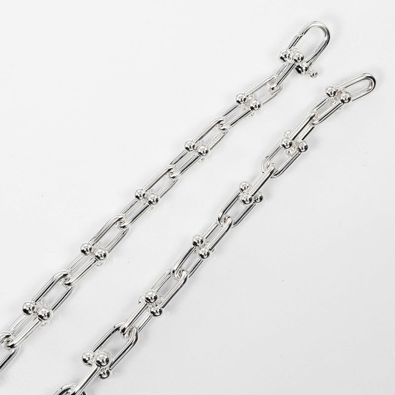 [Tiffany & co.]TIFFANY&Co.
 Hardware Graju Aweed Link Necklace
 Silver 925 Approximately 106.3g Hardware Graduated Link Ladies A Rank