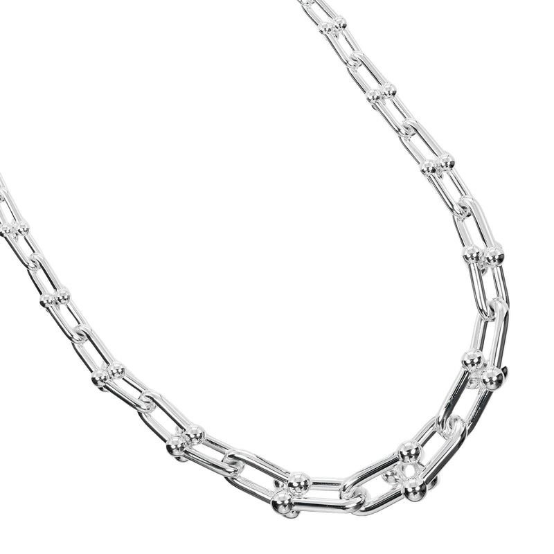 [Tiffany & co.]TIFFANY&Co.
 Collar de enlace de hardware 
 Silver 925 Aproximadamente 106.3g Hardware Graduado Enlace Damas A Rank