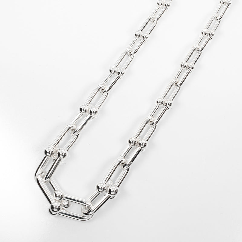 【TIFFANY&Co.】ティファニー
 ハードウェア グラジュエイテッドリンク ネックレス
 シルバー925 約106.3g Hardware Graduated Link レディースAランク