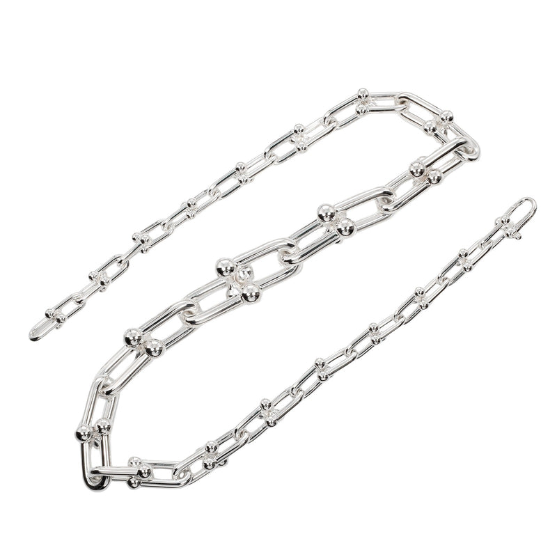 【TIFFANY&Co.】ティファニー
 ハードウェア グラジュエイテッドリンク ネックレス
 シルバー925 約106.3g Hardware Graduated Link レディースAランク