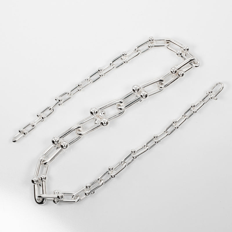 【TIFFANY&Co.】ティファニー
 ハードウェア グラジュエイテッドリンク ネックレス
 シルバー925 約106.3g Hardware Graduated Link レディースAランク