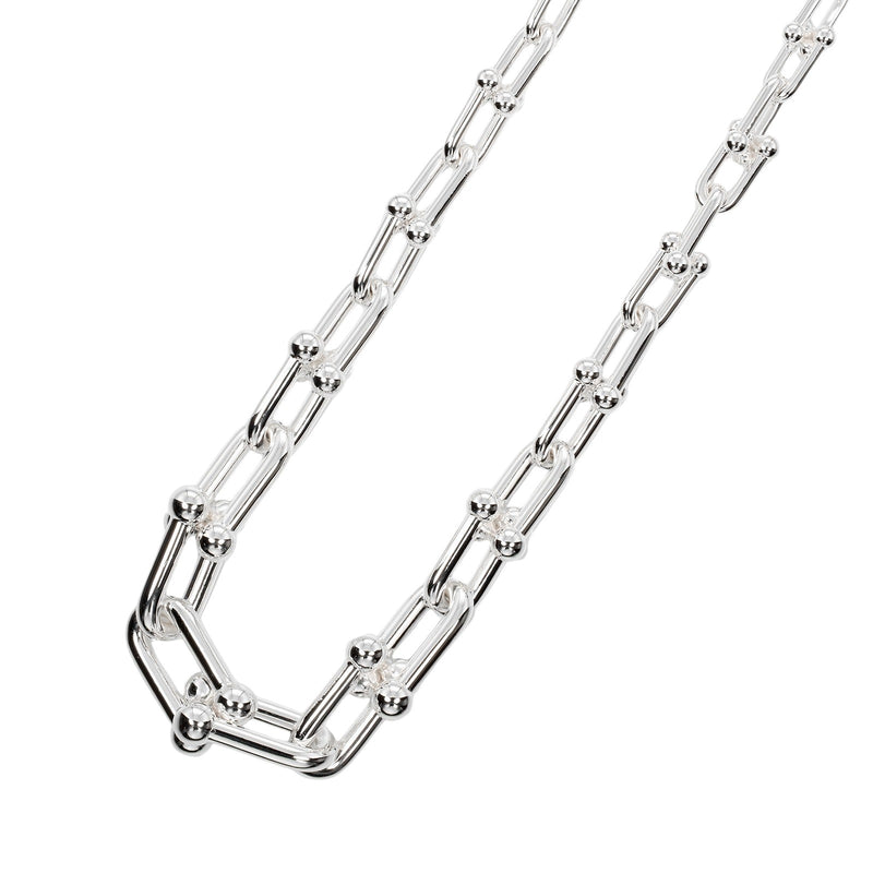 【TIFFANY&Co.】ティファニー
 ハードウェア グラジュエイテッドリンク ネックレス
 シルバー925 約107g Hardware Graduated Link レディースAランク