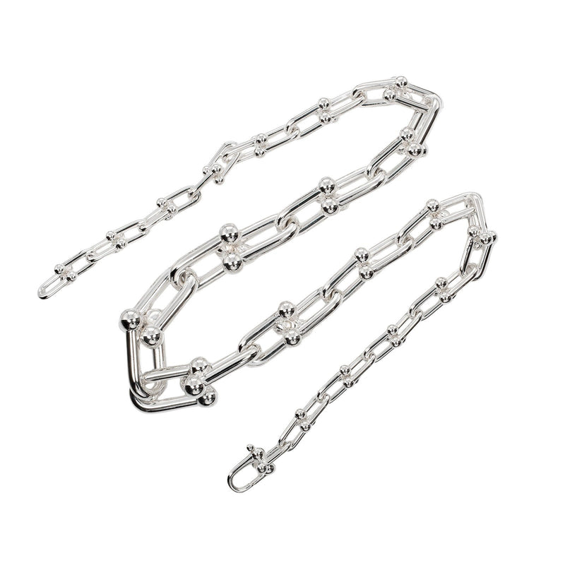 【TIFFANY&Co.】ティファニー
 ハードウェア グラジュエイテッドリンク ネックレス
 シルバー925 約107g Hardware Graduated Link レディースAランク