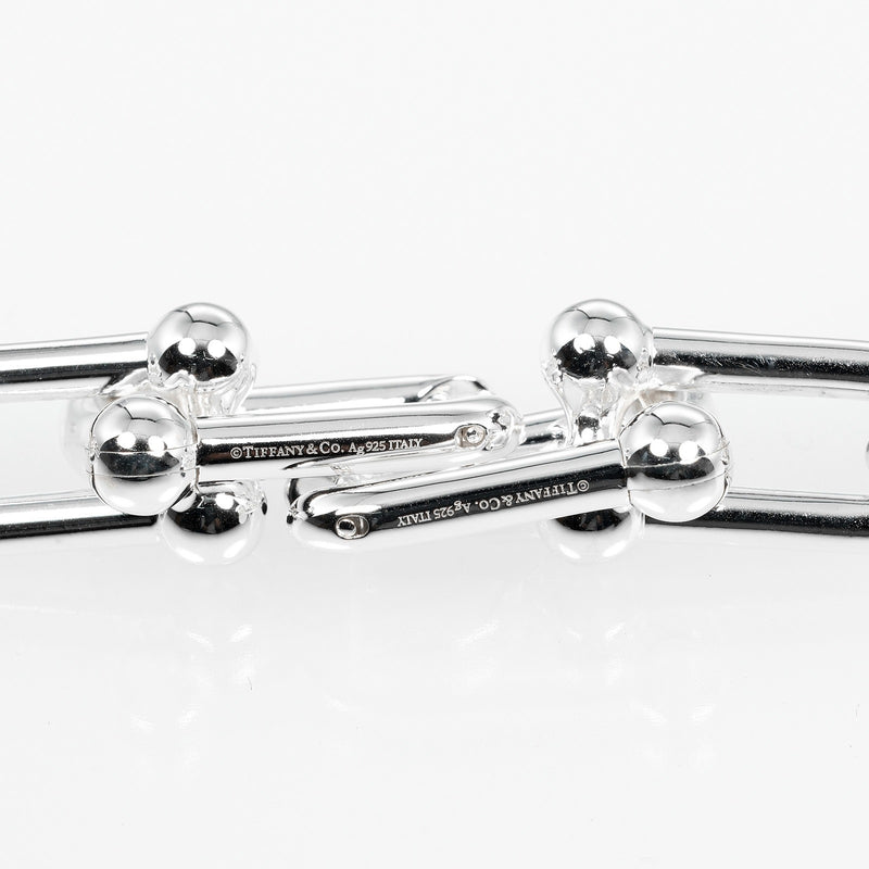 [Tiffany & co.]TIFFANY&Co.
 Pendientes de enlaces de hardware 
 Silver 925 aprox.