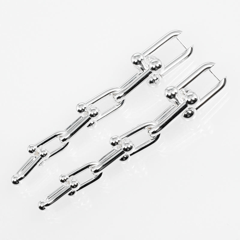 [Tiffany & co.]TIFFANY&Co.
 Hardware Grajued Link Earrings 
 Silver 925 approx. 24g Hardware Graduated Link Ladies A Rank