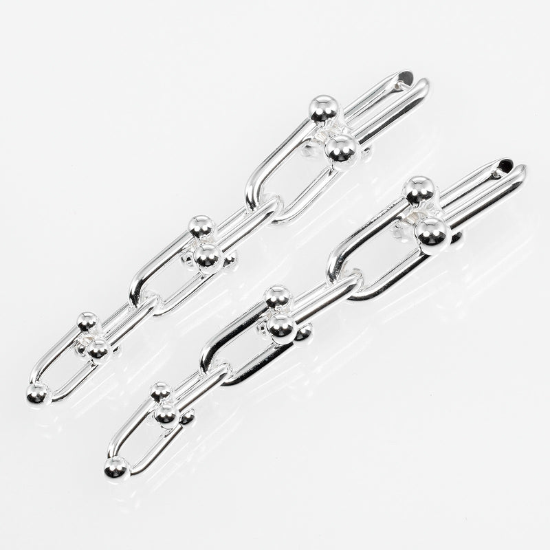 [Tiffany & co.]TIFFANY&Co.
 Hardware Grajued Link Earrings 
 Silver 925 approx. 24g Hardware Graduated Link Ladies A Rank