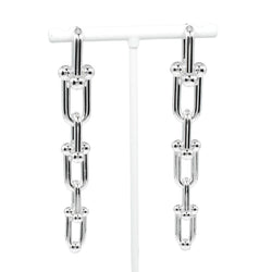 [Tiffany & co.]TIFFANY&Co.
 Pendientes de enlaces de hardware 
 Silver 925 aprox.