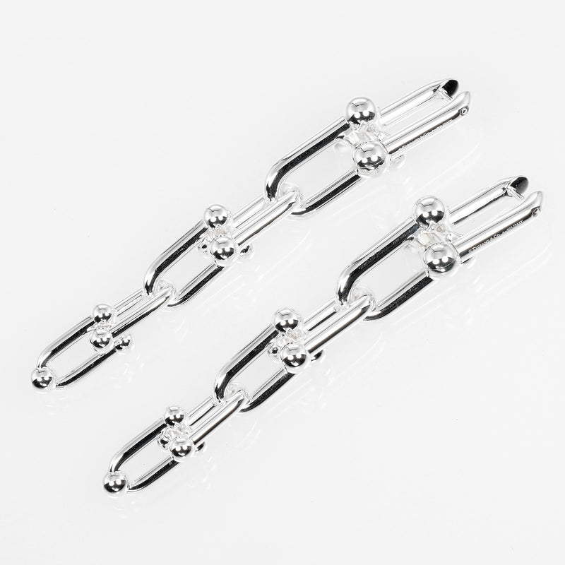 [Tiffany & co.]TIFFANY&Co.
 Hardware Grajued Link Earrings 
 Silver 925 approx. 23.5g Hardware Graduated Link Ladies A Rank