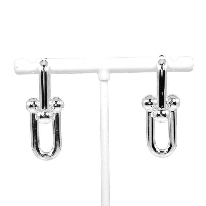 [Tiffany & co.]TIFFANY&Co.
 Hardware large link earrings 
 Silver 925 about 10.6g Hardware Large Link Ladies A Rank