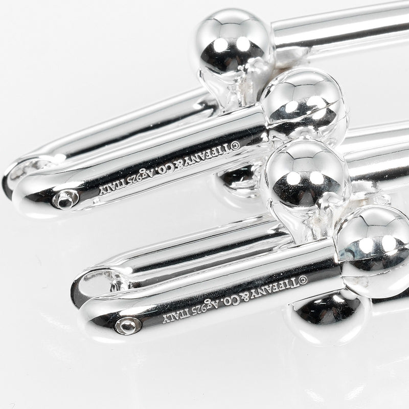 [Tiffany & co.]TIFFANY&Co.
 Hardware large link earrings 
 Silver 925 about 10.6g Hardware Large Link Ladies A Rank