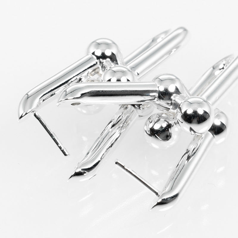 [Tiffany & co.]TIFFANY&Co.
 Hardware large link earrings 
 Silver 925 about 10.6g Hardware Large Link Ladies A Rank