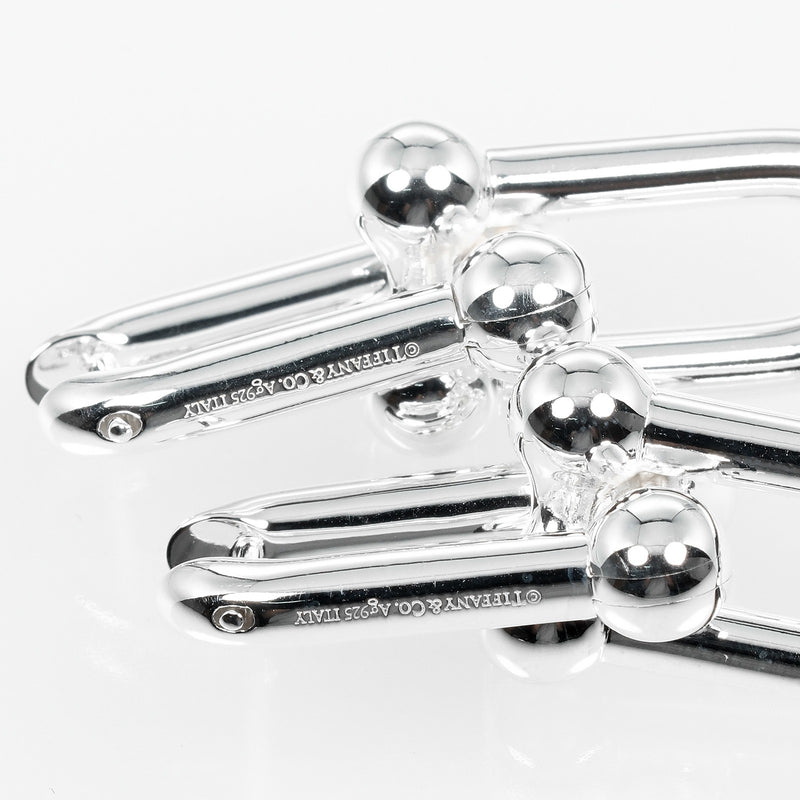 [Tiffany & co.]TIFFANY&Co.
 Hardware large link earrings 
 Silver 925 about 10.75g Hardware Large Link Ladies A Rank