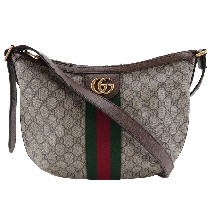 [GUCCI] Gucci Offidia GG Small Shoulder Bag 598125 GG Sprem Canvas Brown Diagonal hanging A5 Fastener Offidia GG Small Unisex A-Rank