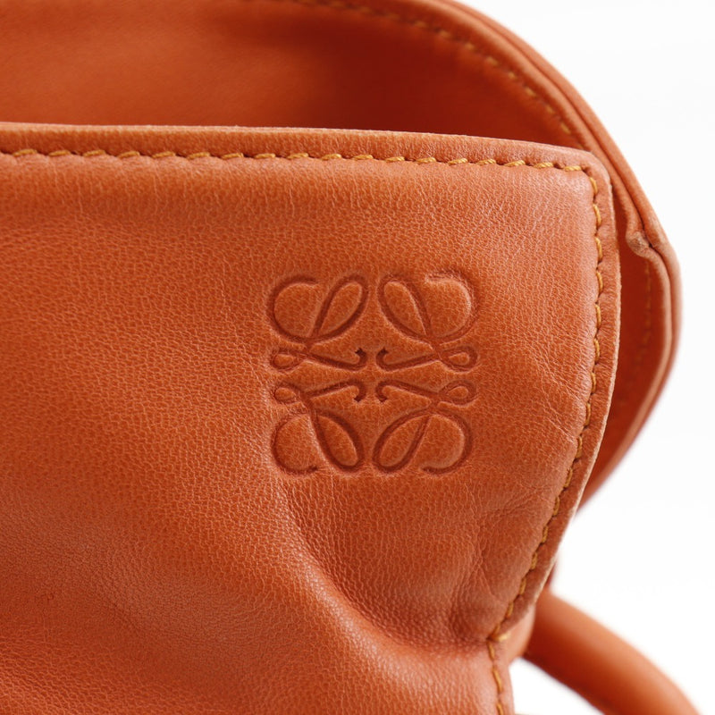 [Loewe] Loewe 
 Sac à nœud flamenco 
 Traqué à la crampon de l'épaule diagonale d'orange en peau d'agneau