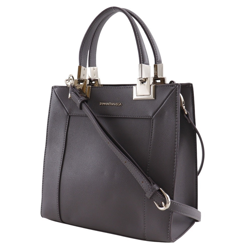 Samantha Vega】サマンサベガ シンプルBOXトート ハンドバッグ