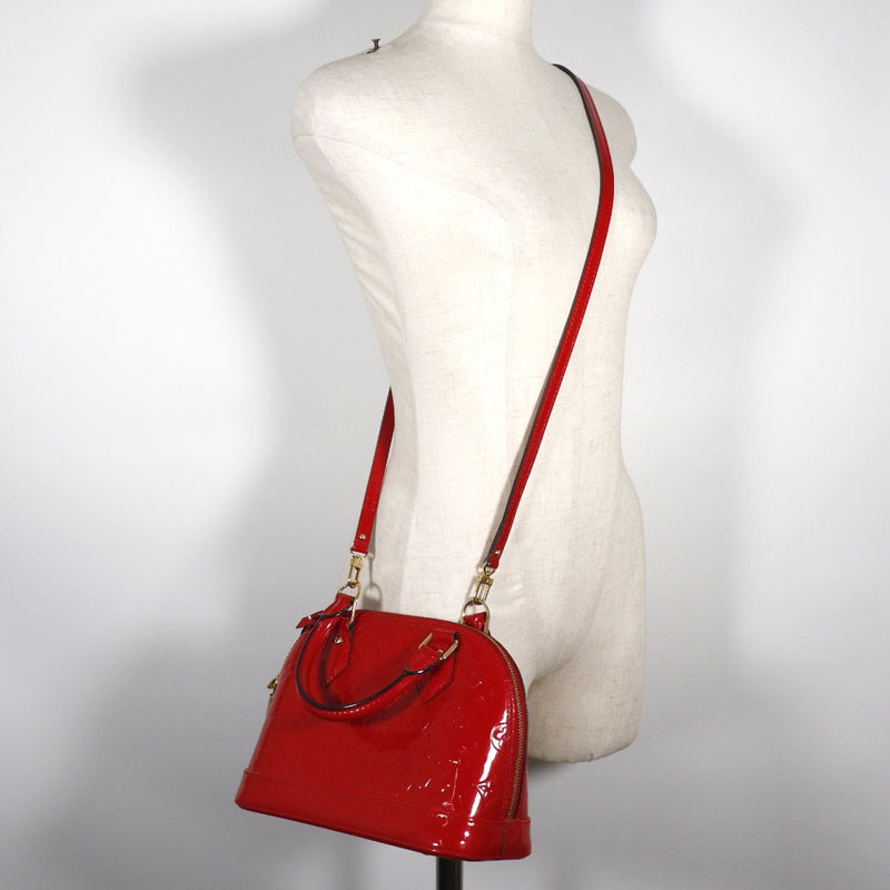 [Louis Vuitton]LOUIS VUITTON
 Alma BB handbag 
 2way shoulder M90174 monogramVernis Three Red CT3186 Stamp diagonal hanging handbag 2way doubleFastener ALMA BB Ladies A-Rank