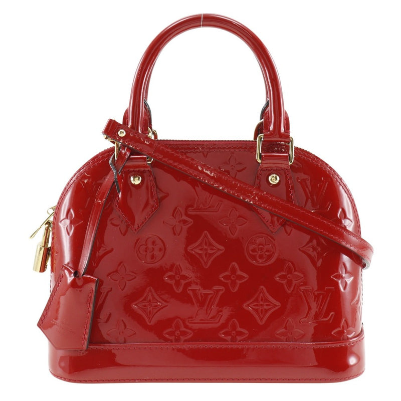 [Louis Vuitton]LOUIS VUITTON
 Alma BB handbag 
 2way shoulder M90174 monogramVernis Three Red CT3186 Stamp diagonal hanging handbag 2way doubleFastener ALMA BB Ladies A-Rank